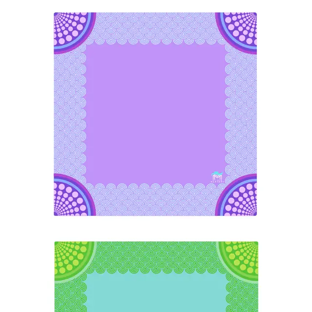 My Fair Mahjong MAHJONG MAT | Confetti | 33" x 33" — Green
