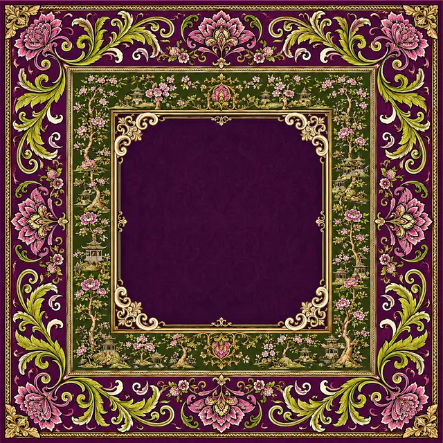 Pat's Monograms The Empress — Jewel Tone Baroque Mahjong Mat