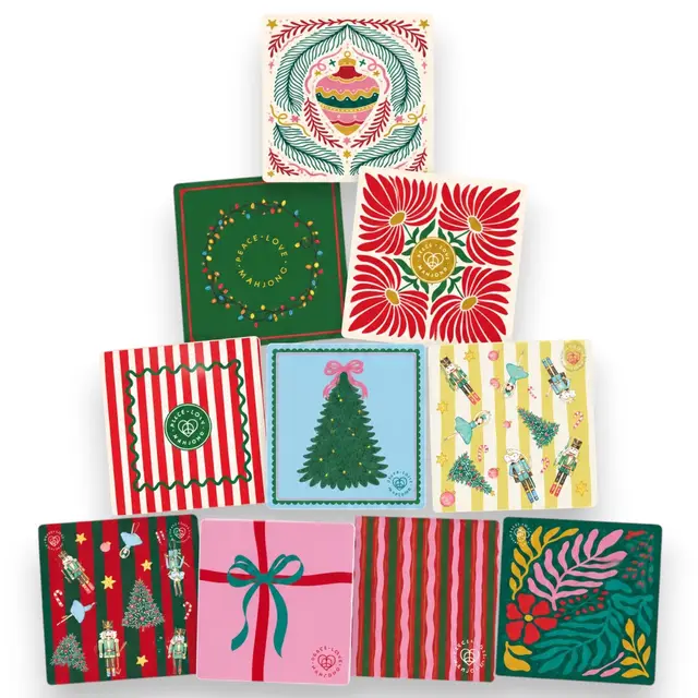 Peace Love Mahjong Mahjong Mats - Holiday — Spirit of Christmas Holiday Mahjong Mat