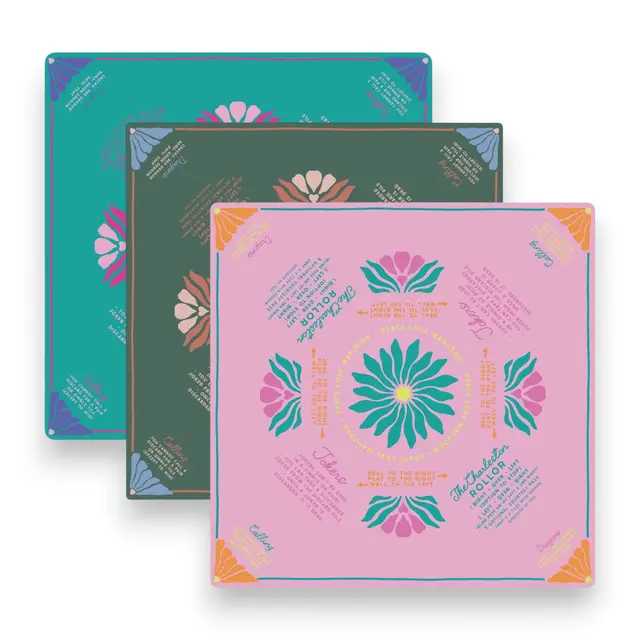 Peace Love Mahjong Mahjong Mats - Hot Tips — Hot Tips - Vintage Blooms
