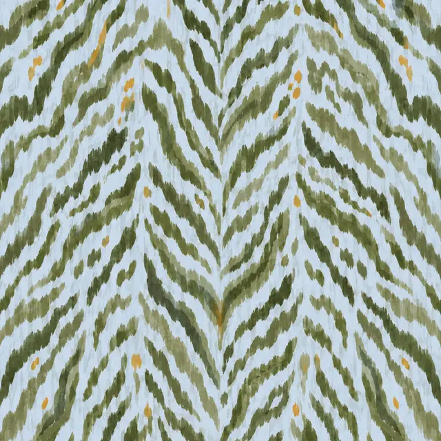 Southern Sparrow MAHJONG GAME MAT: TIGRE STRIPE IN BLUE & OLIVE