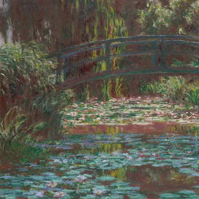 Southern Sparrow MAHJONG GAME MAT: WATER LILIES MONET PAINTING