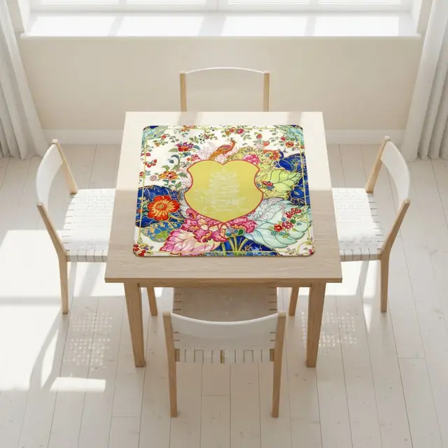 Splash Of Mahj And Color Co. Asian Chinoiserie Tobacco Leaf Mahjong Mat