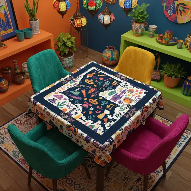 Splash Of Mahj And Color Co. Bayou State Of Mind, Fun Whimsical State Of Louisiana Mahjong Mat