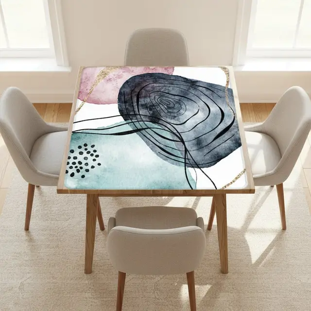 Splash Of Mahj And Color Co. Bohemian Abstract Watercolor Mahjong Mat