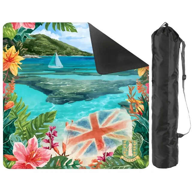 Splash Of Mahj And Color Co. British Virgin Islands BVI Tropical Mini Mahjong Mat