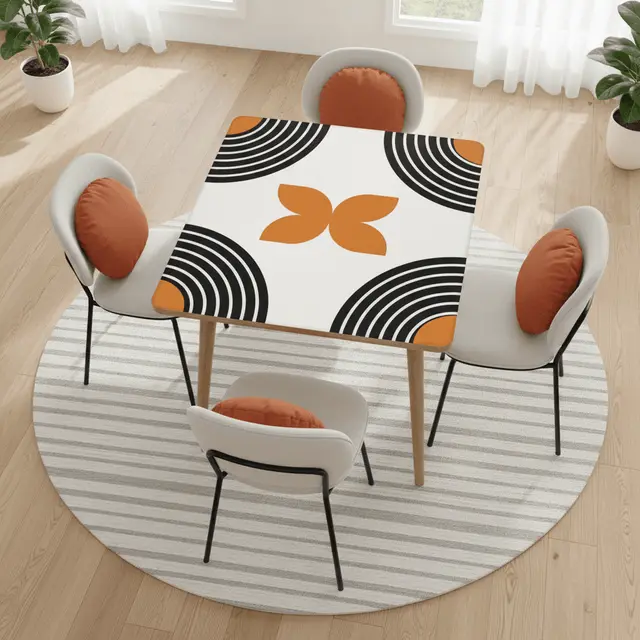 Splash Of Mahj And Color Co. Calm Before Clack Modern Minimalist Geometric Designed Mahjong Mat