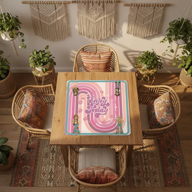 Splash Of Mahj And Color Co. Child Of The 60's Mahjong Mat