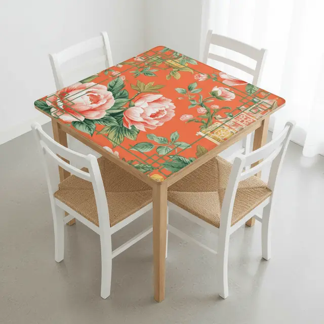 Splash Of Mahj And Color Co. Chinoiserie Blooming Peonies Mahjong Mat