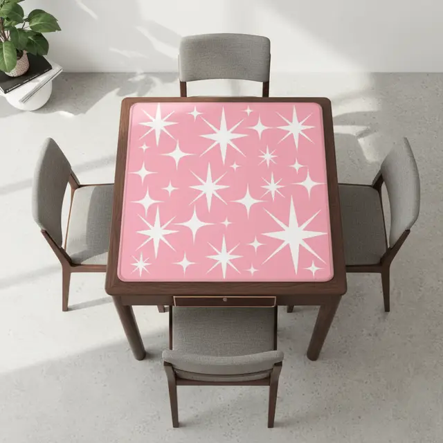 Splash Of Mahj And Color Co. Cosmic Bubblegum Burst Modern Mahjong Mat