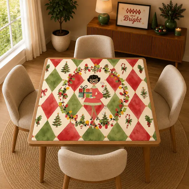 Splash Of Mahj And Color Co. Cuz We Need A Little Christmas Nostalgic Custom Mahjong Mat