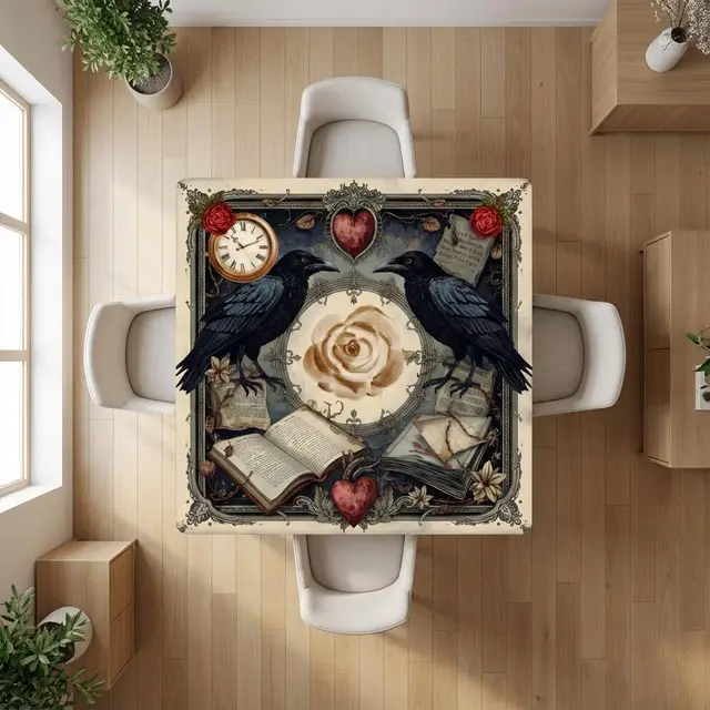 Splash Of Mahj And Color Co. Edgar Allen Poe Enchanted Mahjong Mat