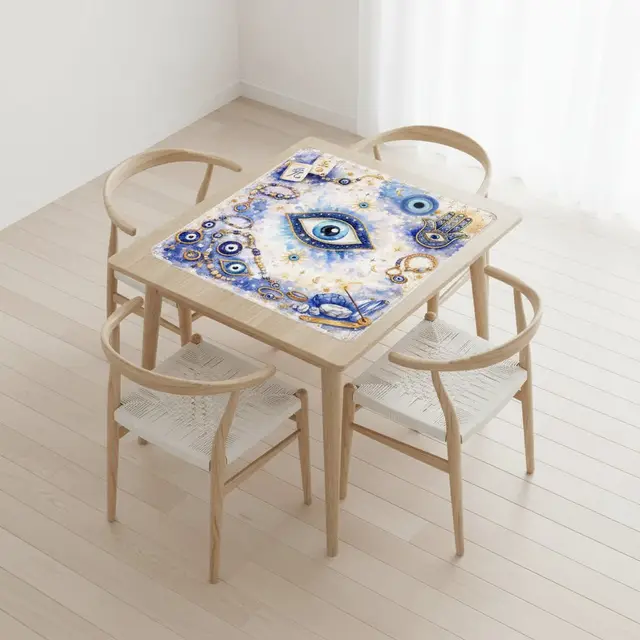 Splash Of Mahj And Color Co. Evil Eye Blue Aura Mahjong Mat