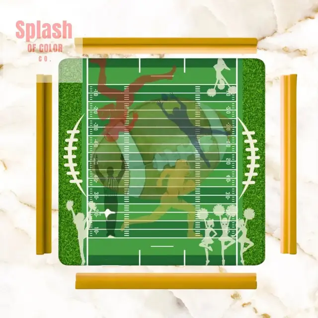 Splash Of Mahj And Color Co. Football Season Mahjong Game Spirit Mahj Mat
