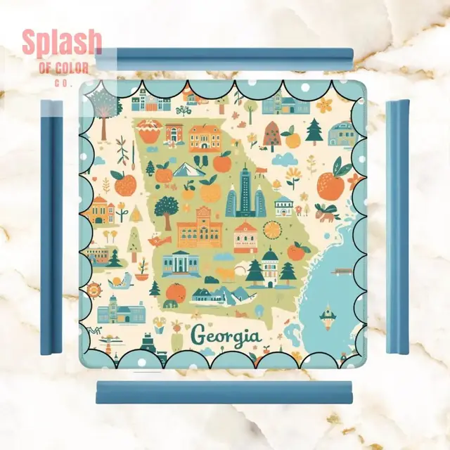 Splash Of Mahj And Color Co. Georgia On My Mind, Splash Of Whimsy Mahjong Mat