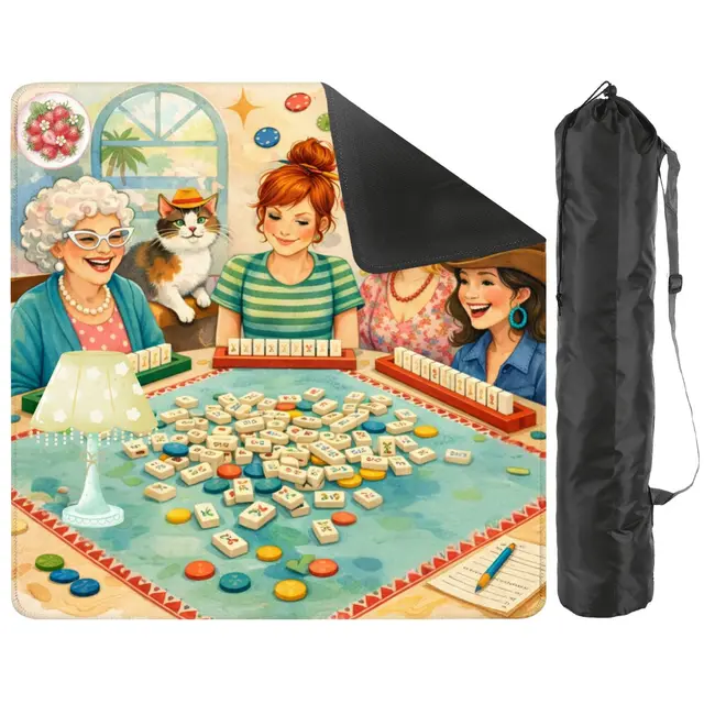 Splash Of Mahj And Color Co. Girls Get Giddy Mini Mahjong Mat
