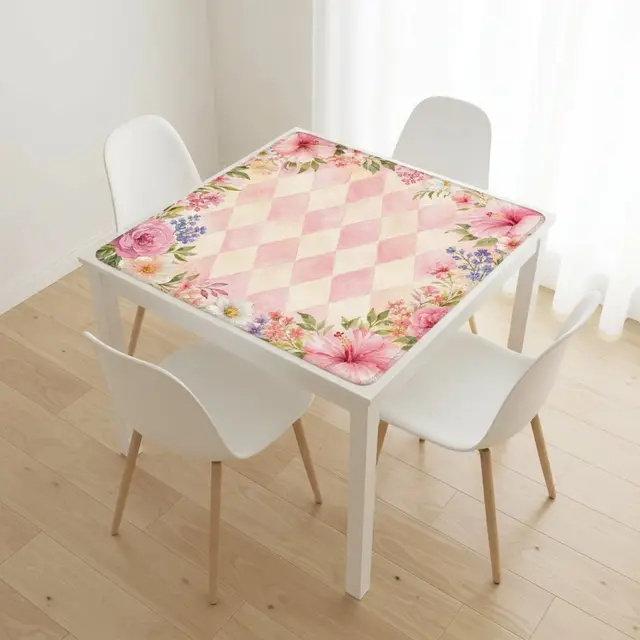 Splash Of Mahj And Color Co. Harlequin Romance Petals Of Pink Vintage Inspired Mahjong Mat