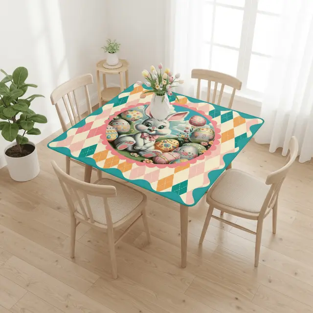 Splash Of Mahj And Color Co. Hippity Hop Spring Bunny Mahjong Mat