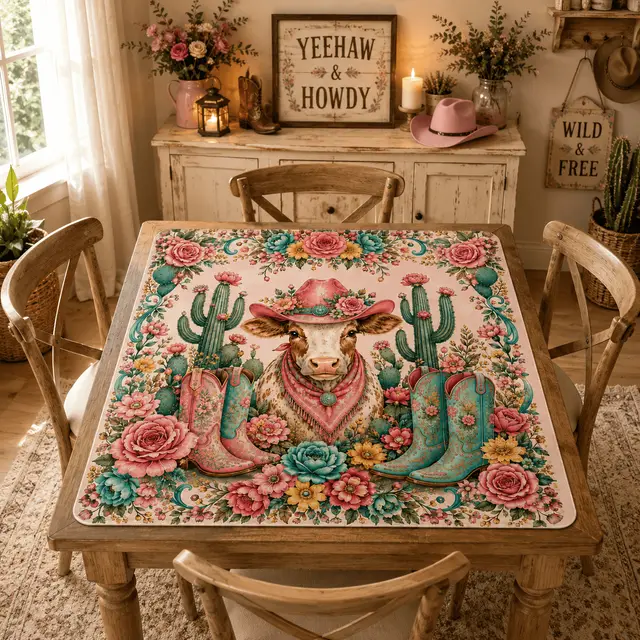 Splash Of Mahj And Color Co. Holiday at the Hoedown Floral Pastels Mahjong Mat