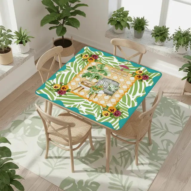 Splash Of Mahj And Color Co. Houseplants And Critters Mahjong Mat