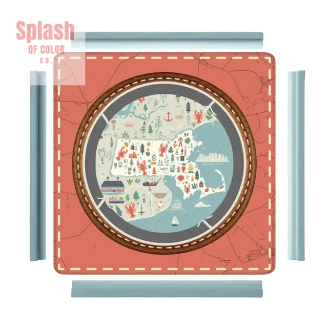Splash Of Mahj And Color Co. It's More Than A Feeling Boston Pride State Mahjong Mat