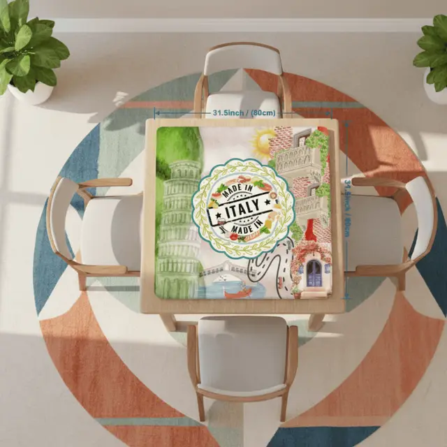 Splash Of Mahj And Color Co. Italian Foodie Mahjong Mat, Tour Of Italy