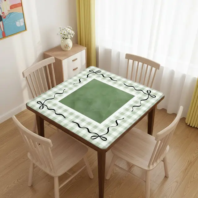 Splash Of Mahj And Color Co. Jade Ite Green Nostalgic Gingham Mahjong Mat