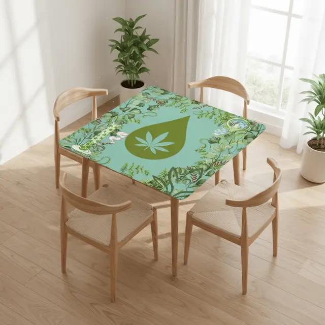 Splash Of Mahj And Color Co. Kongs Bongs And Winds Cannabis Mahjong Mat
