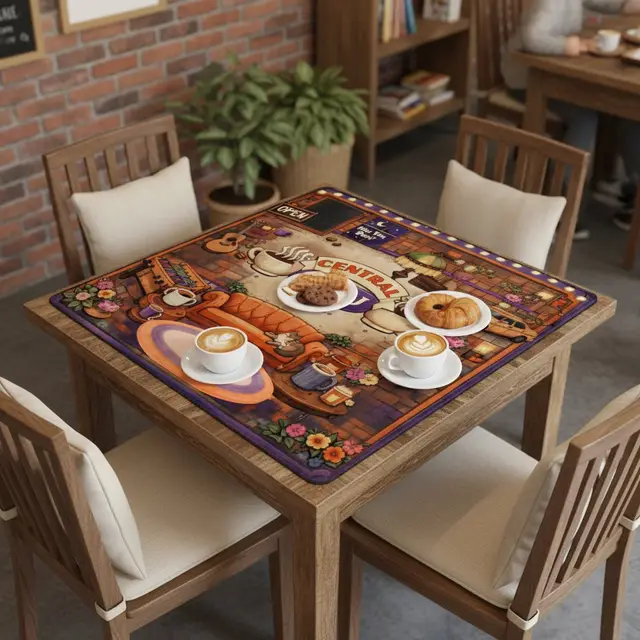 Splash Of Mahj And Color Co. Mahj at the Perk Mahjong Mat