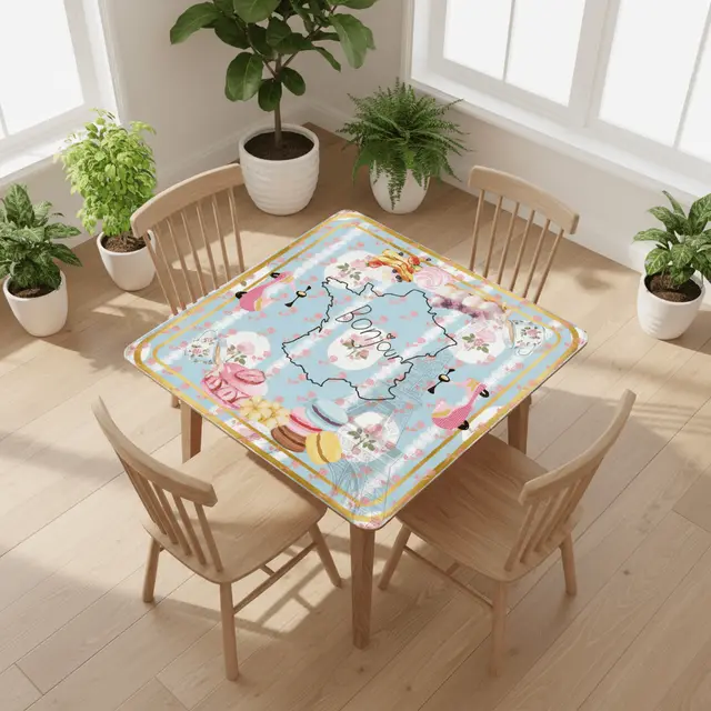 Splash Of Mahj And Color Co. Mahjong Mat, French Patisserie Florals And Roses