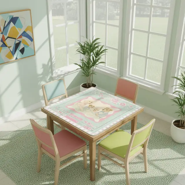 Splash Of Mahj And Color Co. Mahjong Mat Watercolor Dogs Playing Mahjong Cute Preppy Quirky Learning Mahj Mat