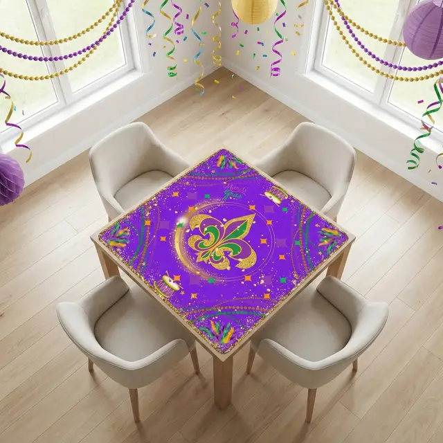Splash Of Mahj And Color Co. Mardi Gras Mahjong On Bourbon Street Carnival Glitz Mahjong Mat