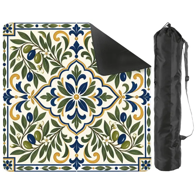 Splash Of Mahj And Color Co. Mediterranean Olive Old World Tuscan Mahjong Mini Mahjong Travel Mat 20.9"x20.9"