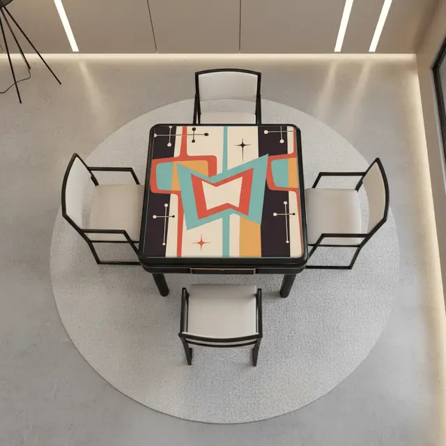 Splash Of Mahj And Color Co. Mod Squad Mahjong Mat Lucky Grid