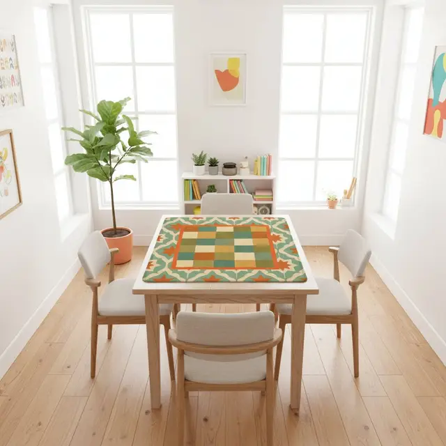 Splash Of Mahj And Color Co. Modcentric Geometric Mahjong Mat