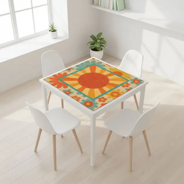 Splash Of Mahj And Color Co. Modcentric Here Comes The Sun Mahjong Mat