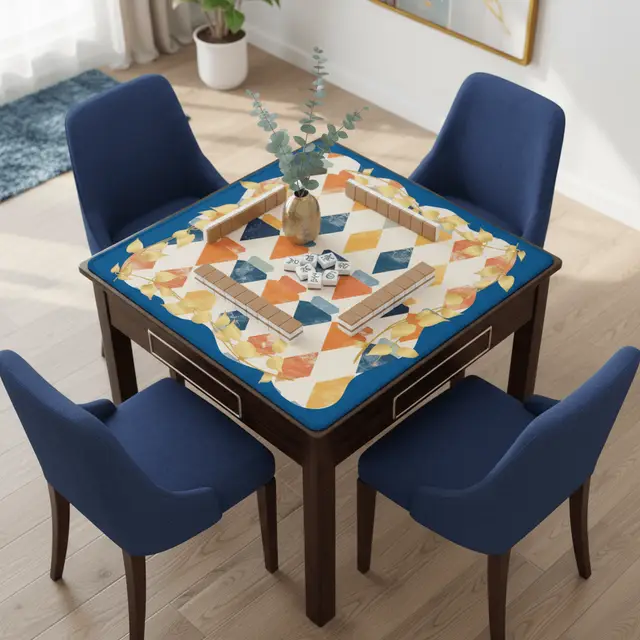 Splash Of Mahj And Color Co. MODERN MAZAL Jewish Mahjong Mat
