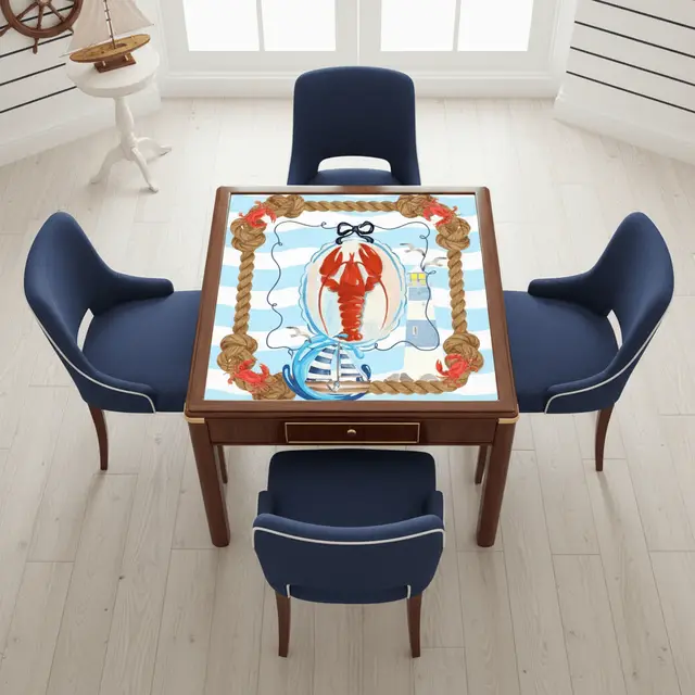 Splash Of Mahj And Color Co. New England Nautical Mahjong Mat