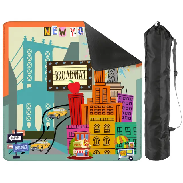 Splash Of Mahj And Color Co. New York City Mahjong On Broadway Mini Mahjong Mat (Ship Rolled up)
