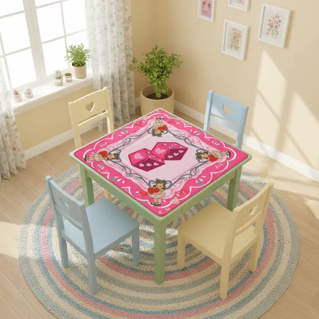 Splash Of Mahj And Color Co. Nostalgic Vintage Valentine Mahjong Mat