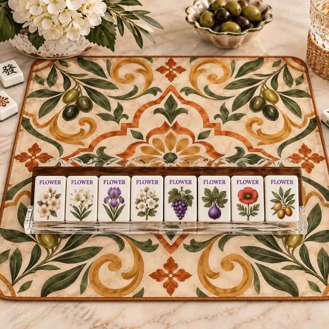 Splash Of Mahj And Color Co. Old World Tuscan Mediterranean Charm Mahjong Mat