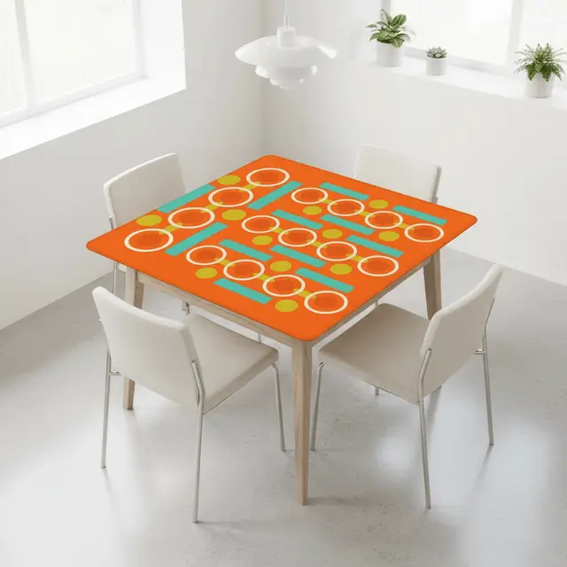 Splash Of Mahj And Color Co. Palm Springs Orange Mahjong Mat
