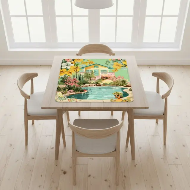 Splash Of Mahj And Color Co. Palms and Paradise Nostalgic Mahjong Mat