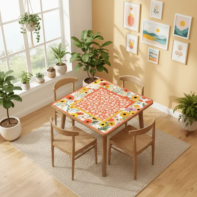 Splash Of Mahj And Color Co. Petals And Pungs Spring Garden Mahjong Mat