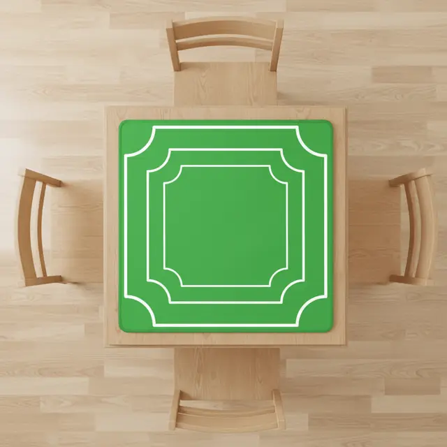 Splash Of Mahj And Color Co. Plain And Simple Green Minimalist Mahjong Mat