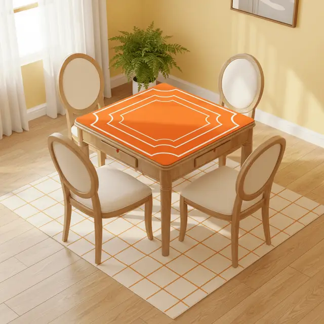 Splash Of Mahj And Color Co. Plain And Simple Minimalist Orange Mahjong Mat