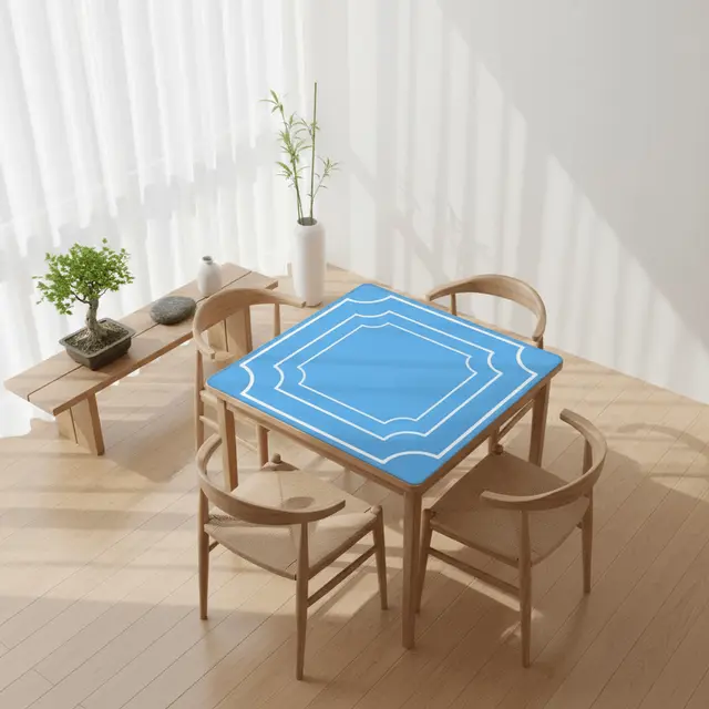 Splash Of Mahj And Color Co. Plain And Simple Robins Egg Blue Minimalist Mahjong Mat