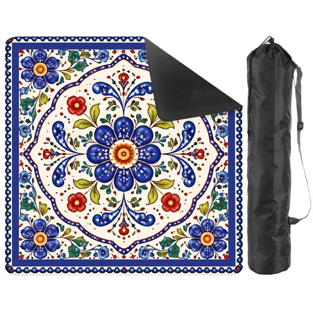 Splash Of Mahj And Color Co. Pottery Porcelain Mini Mahjong Travel Mat