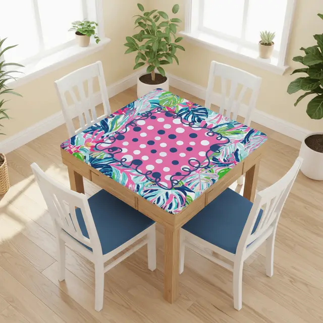 Splash Of Mahj And Color Co. Preppy Pastel Garden Gala Whimiscal Mahjong Mat