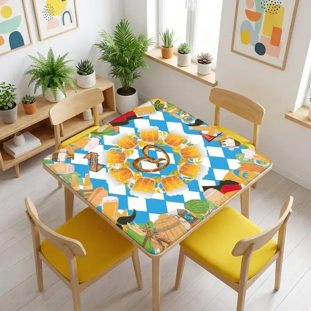Splash Of Mahj And Color Co. Pretzels, Pungs & Pilsner Oktoberfest Mahjong Mat